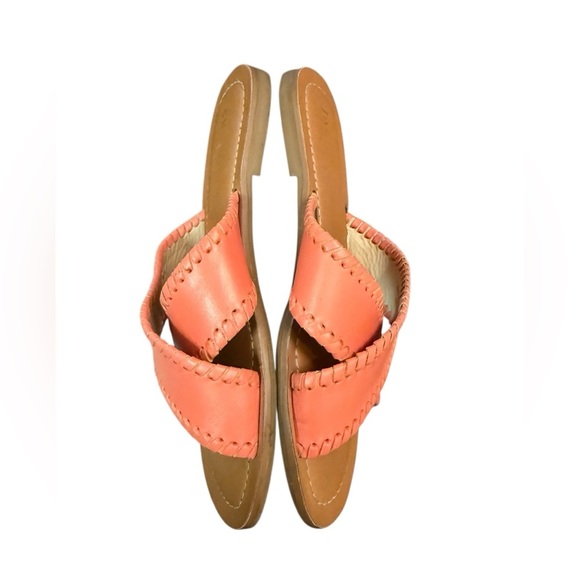 Jack Rogers Sloane X Band in Coral Leather Size 6M - Picture 3 of 9